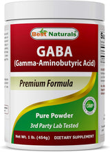 Suplemento Best Naturals GABA ácido gamma aminobutírico 1 lB