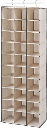 Estantes colgantes para zapatos, 30 secciones, modelo marrón