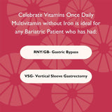 Multivitamínico CelebrateONE, Hierro Libre, 30 Cápsulas