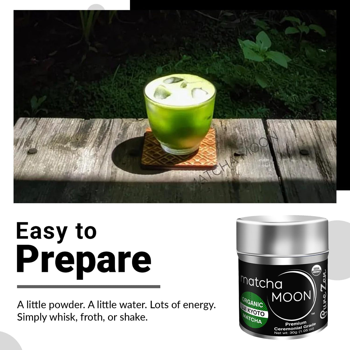 Matcha Moon Pure Zen - Matcha Orgánico Ceremonial 30g Tin