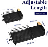Escurridor grande para platos multifuncional, extensible, antioxidante