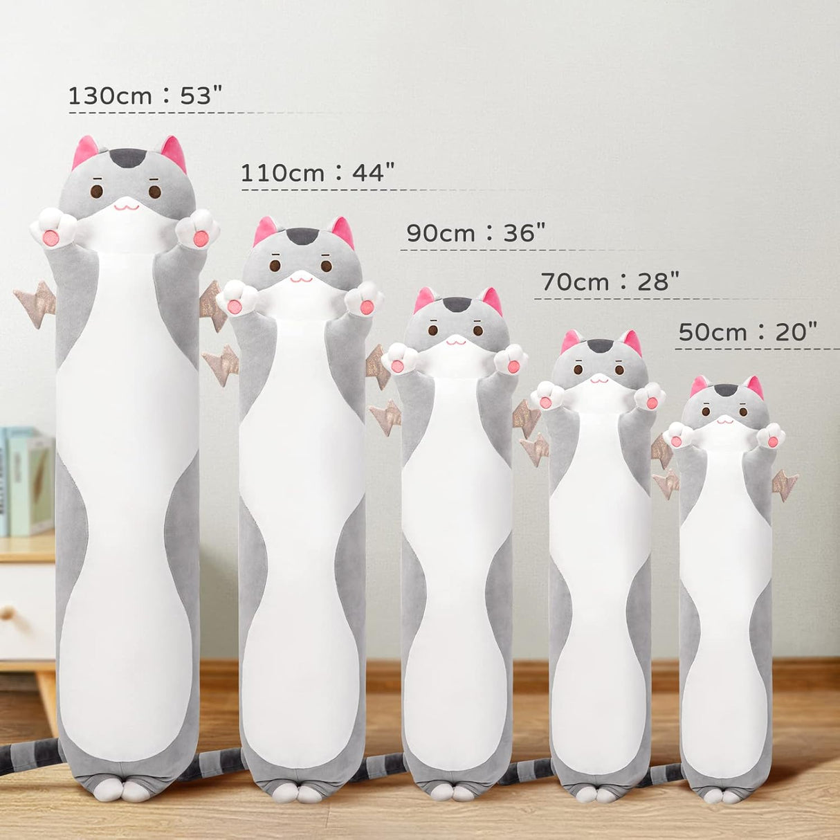 Peluche gato animales  de felpa larga de 28 pulgadas