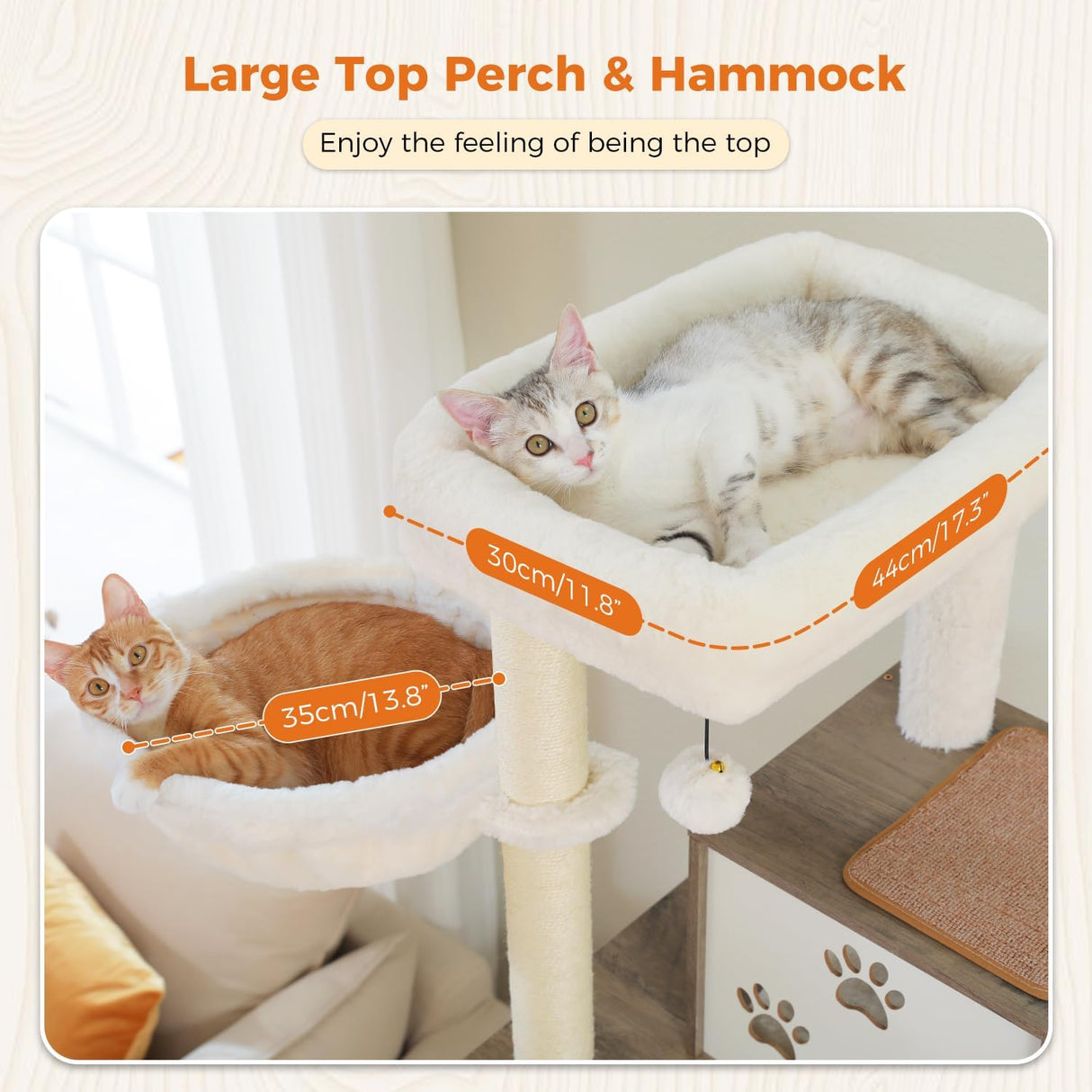 Árbol para Gatos Grande PAWZ Road, 74.8 con Estación de Comida