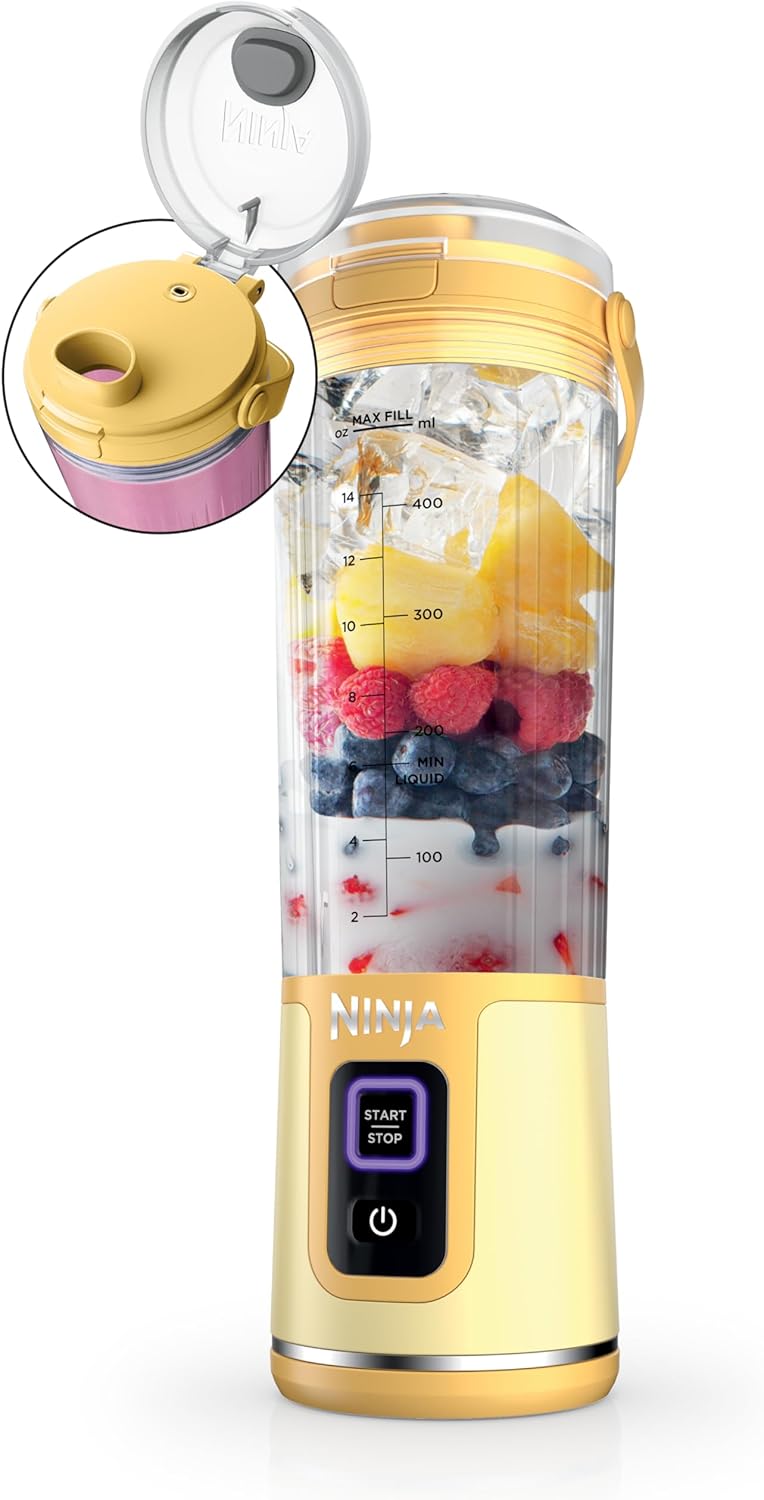 Batidora Portátil Ninja, 18oz, Recargable USB-C, BC151LB