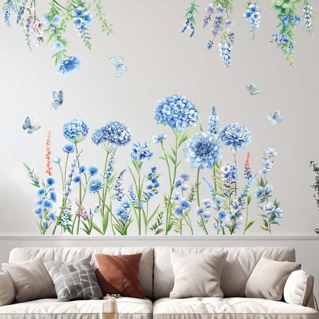 Pegatinas de Flores y Mariposas - Decoración Floral Hogar