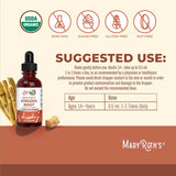 Gotas de Ashwagandha Orgánica MaryRuth, 60 Servings Adaptógeno