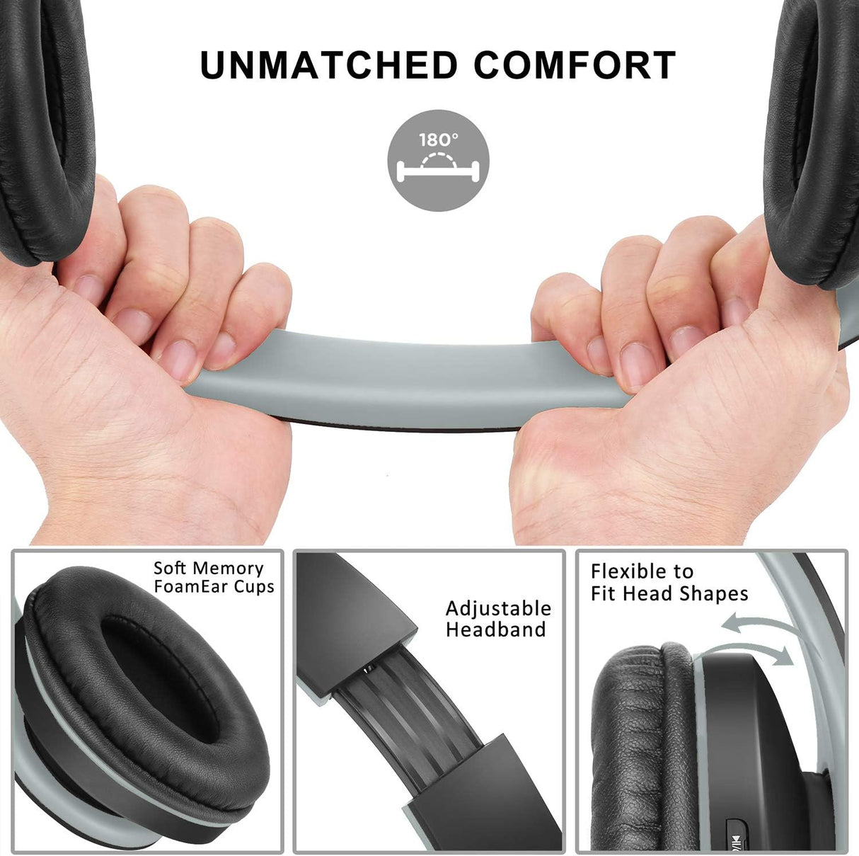 Auriculares ZIHNIC Bluetooth Plegables, Inalámbricos y Con Cable