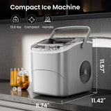 Máquina de Hielo AGLUCKY, 26.5Lbs/24H, Cubos en 6 Minutos