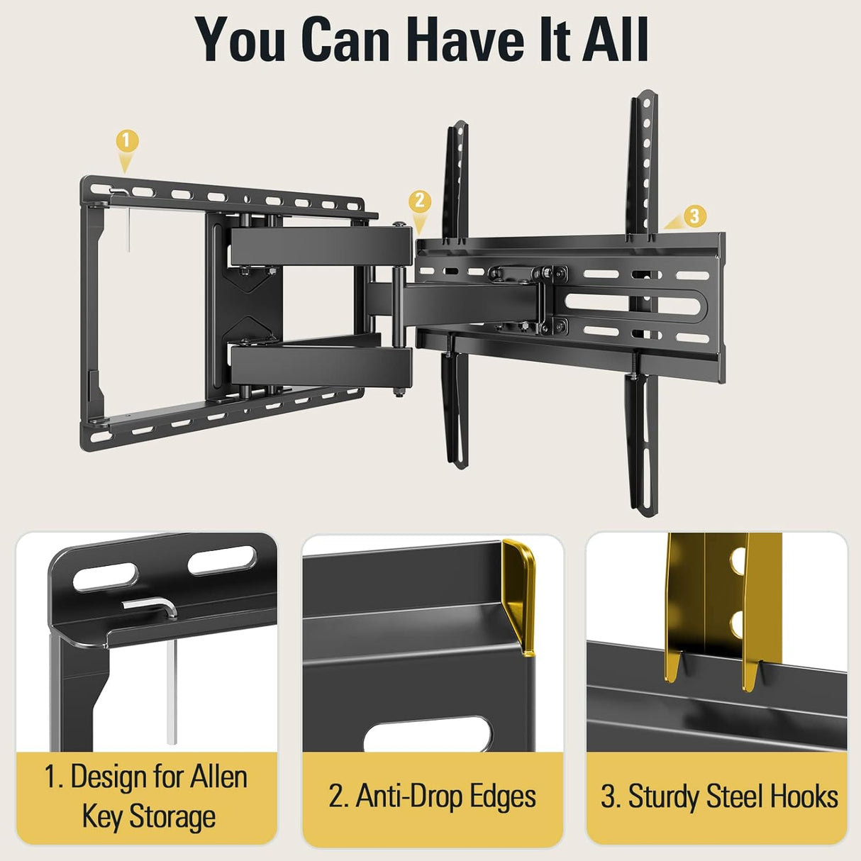 Soporte de TV Mounting Dream 32-65, Articulado, MD2380