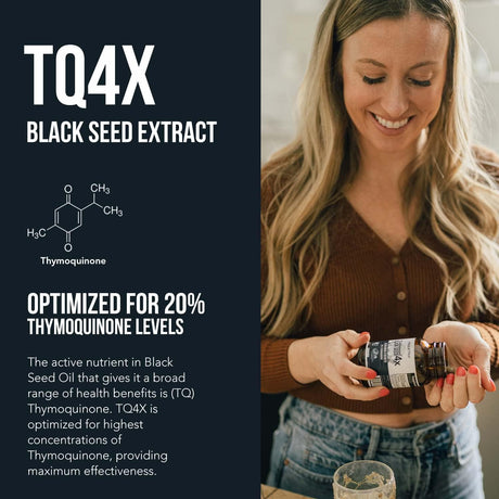 Cápsulas de Extracto de Aceite de Semilla Negra 60:1 TQ-Advanced 4X