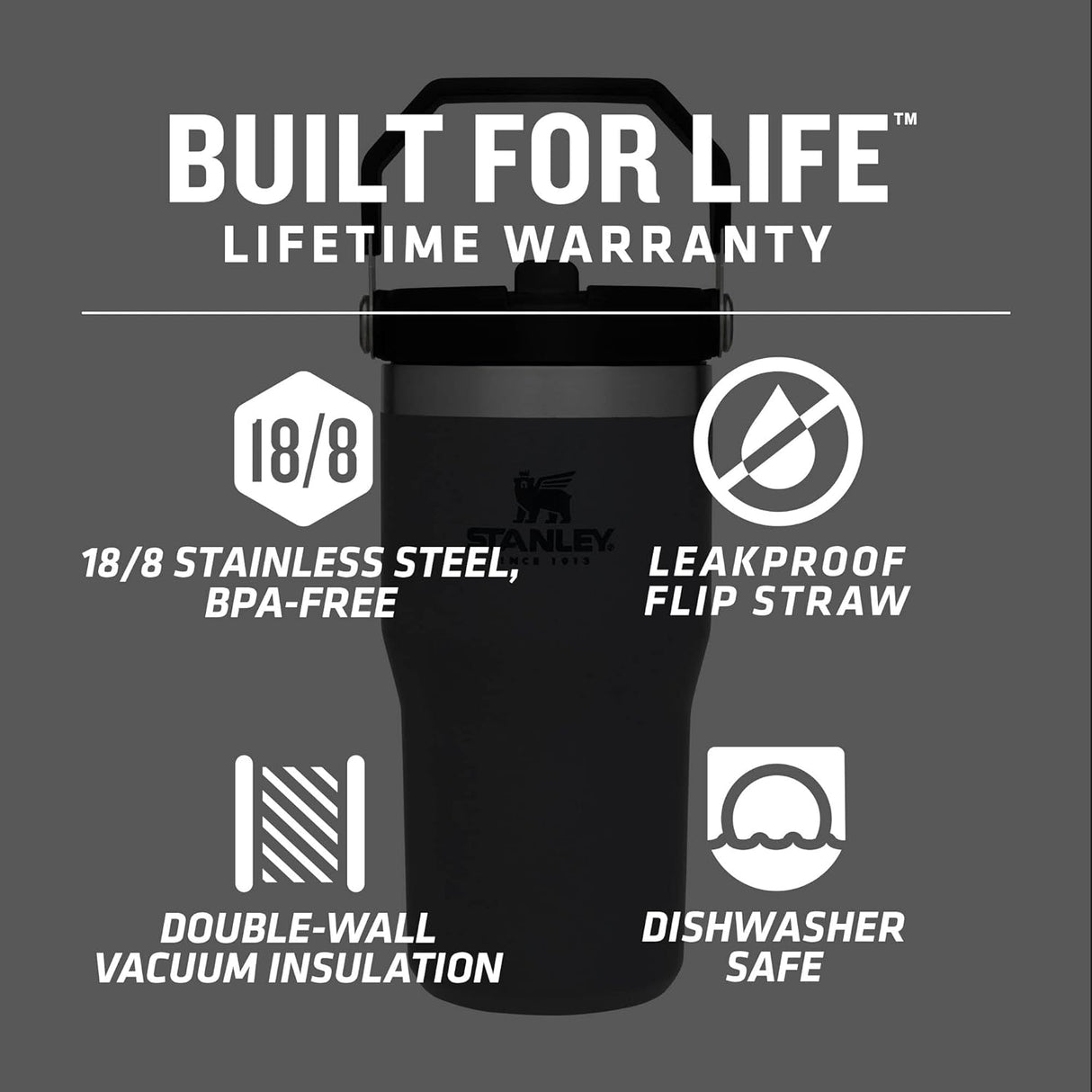 Vaso de Acero Inoxidable con Popote - IceFlow