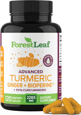 Suplemento Orgánico de Cúrcuma Extra Fuerza 2265mg con Jengibre