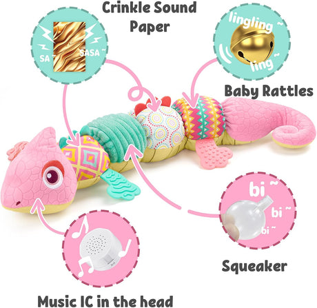 Juguete Musical Dinosaurio LIGHTDESIRE para Bebés, Tactil, 0-12M