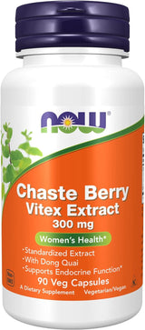 Extracto de Vitex Chaste 300 mg, NOW Suplementos, 90 Cápsulas