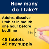 Suplemento Melatonina de disolución rápida de 10 mg  45 tab