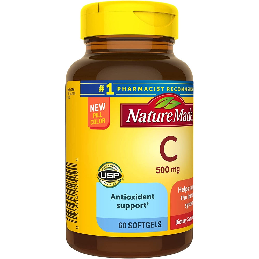 Suplemento Vitamina C 500 mg  apoyo inmunológico  60 cáp
