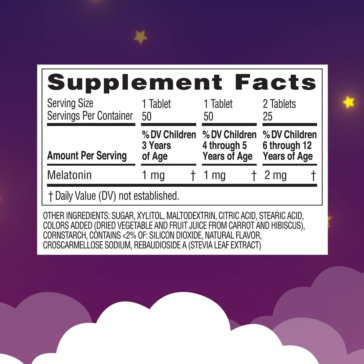 Suplementos Alimenticios  Melatonina para niños