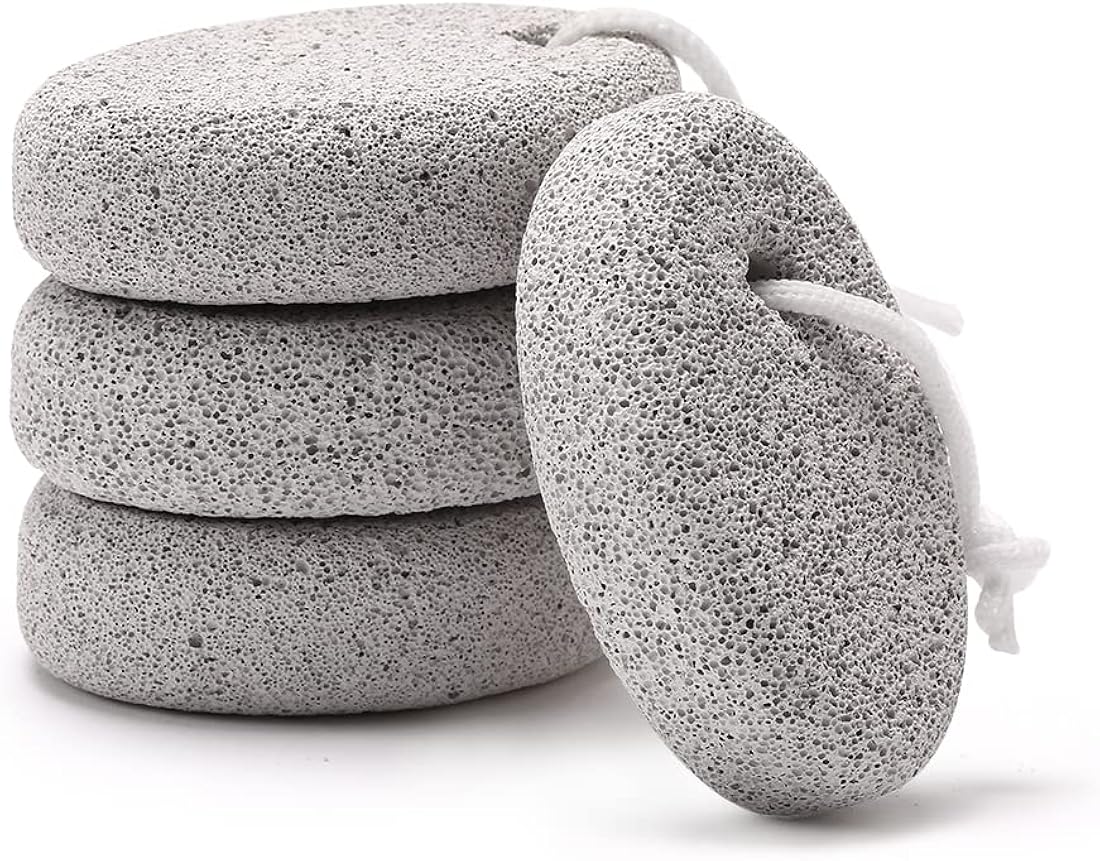 Paquete de 4 piedras pómez naturales para pies Borogo
