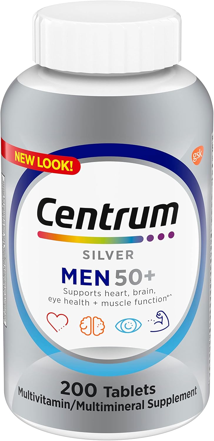 Suplemento Centrum Silver Men's 50+ con vitamina D3 200 tab