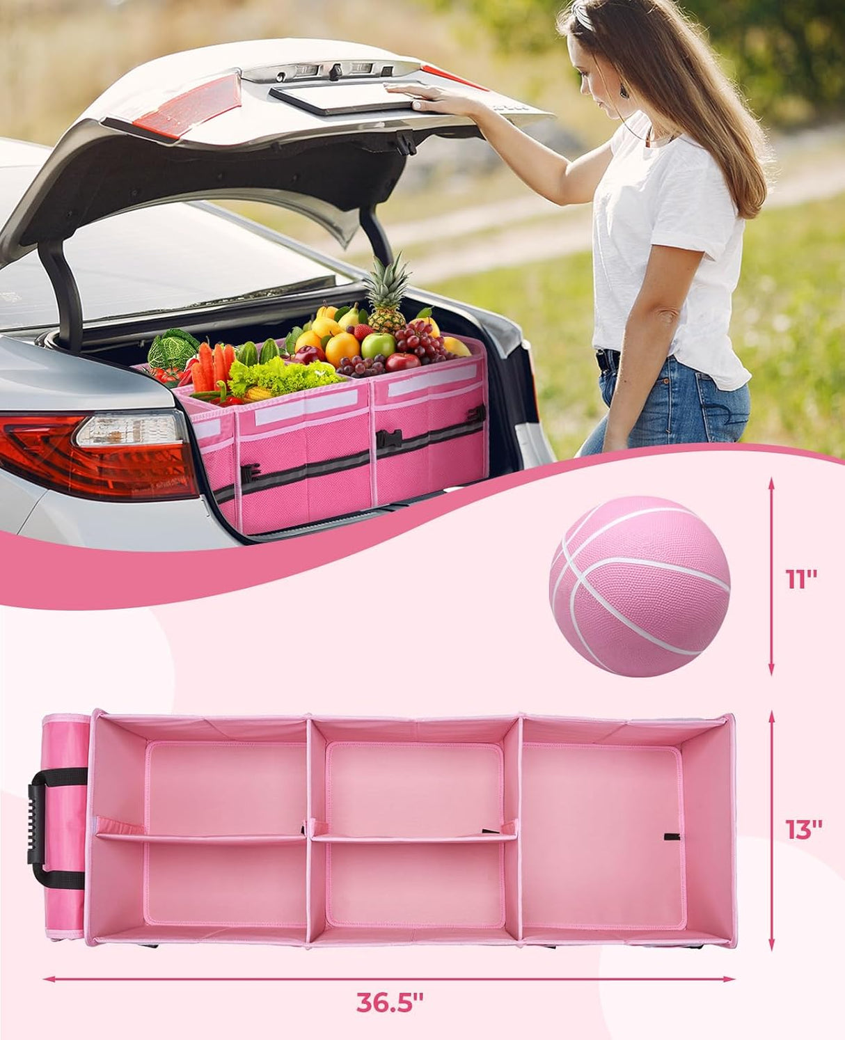 Organizador de Maletero HIRALIY 4 en 1 con Cooler Fugas