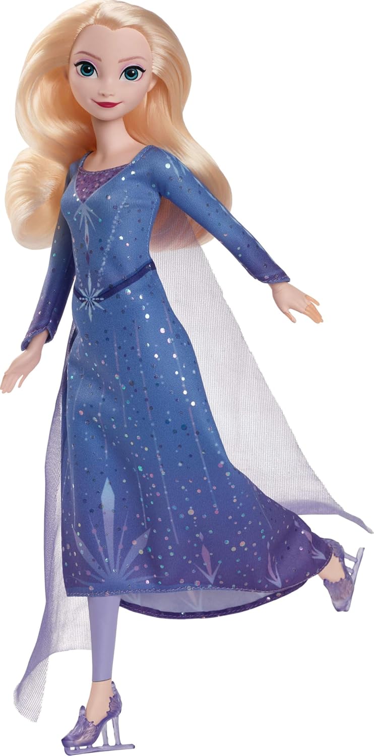 Muñeca Elsa Frozen Mattel con accesorios, look patinaje, ref.