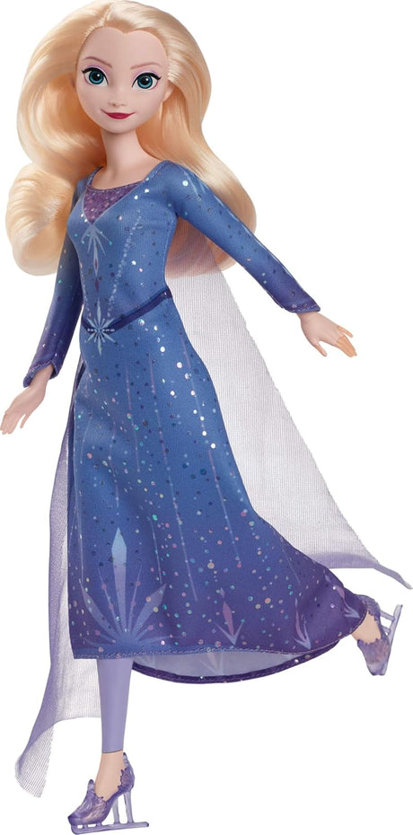 Muñeca Elsa Frozen Mattel con accesorios, look patinaje, ref.