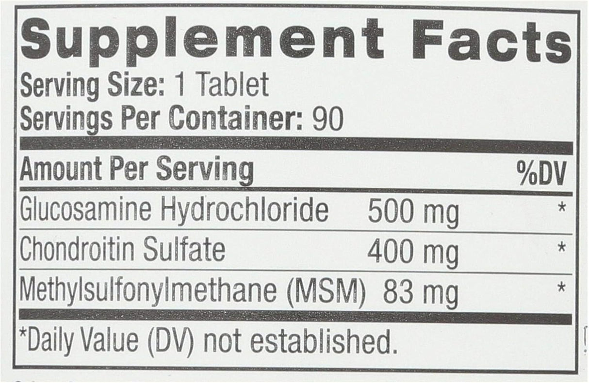 Glucosamina y Condroitina Natrol - 90 Tabletas con MSM