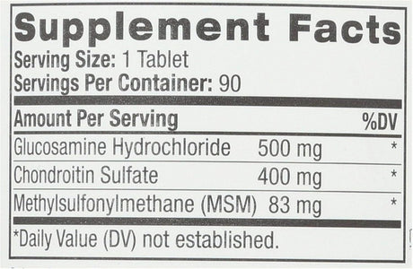 Glucosamina y Condroitina Natrol - 90 Tabletas con MSM