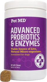 Probioticos y Enzimas para Perros - Pet MD - 60 Chews Digestivos
