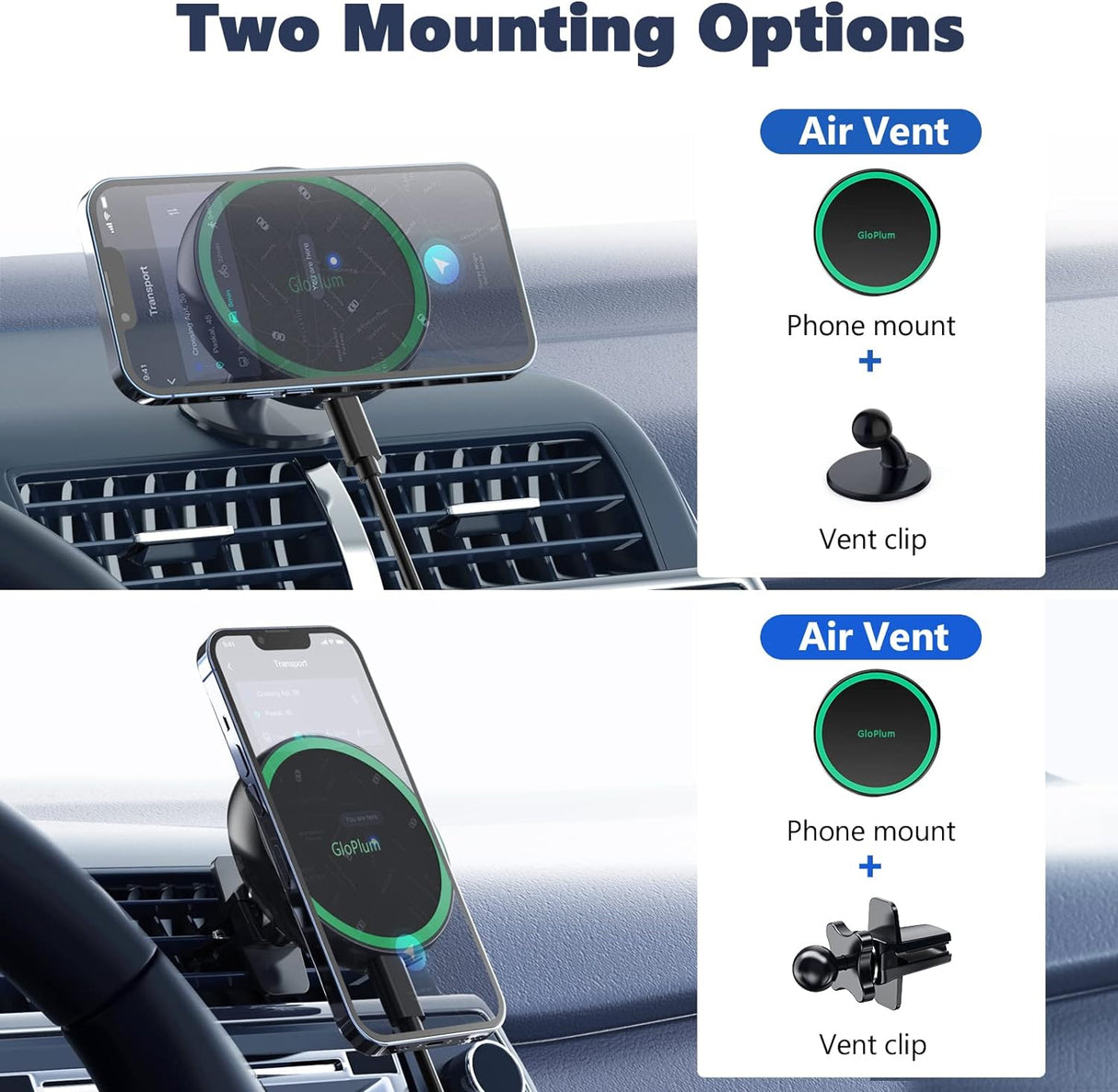 Soporte magnético inalámbrico para cargador de celular
