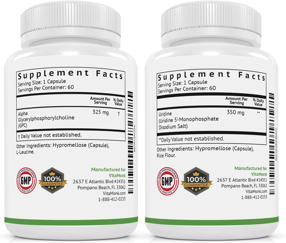Suplemento Cognitivo Alpha GPC y Uridina - Mr Happy Stack
