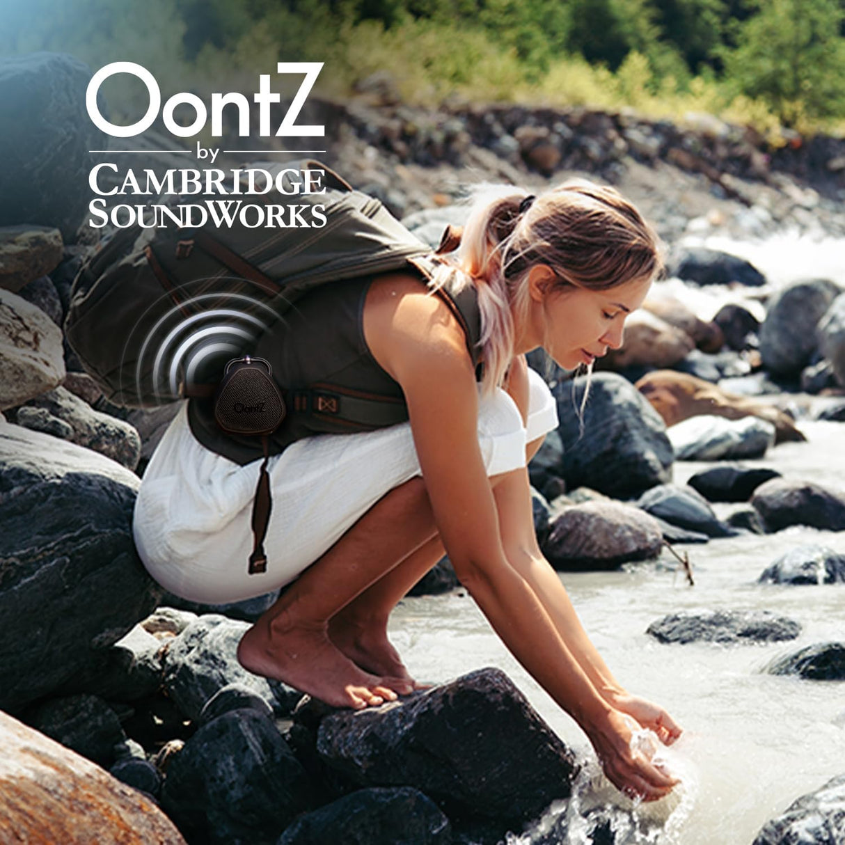 Altavoz Bluetooth OontZ Clip con Mosquetón, IPX7, 12W