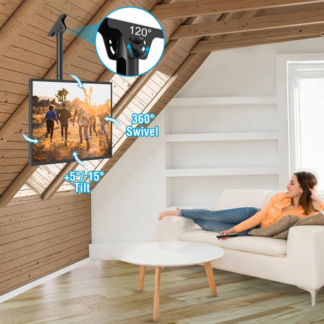 Soporte de Techo para TV MOUNTUP, Ajustable, MU0039
