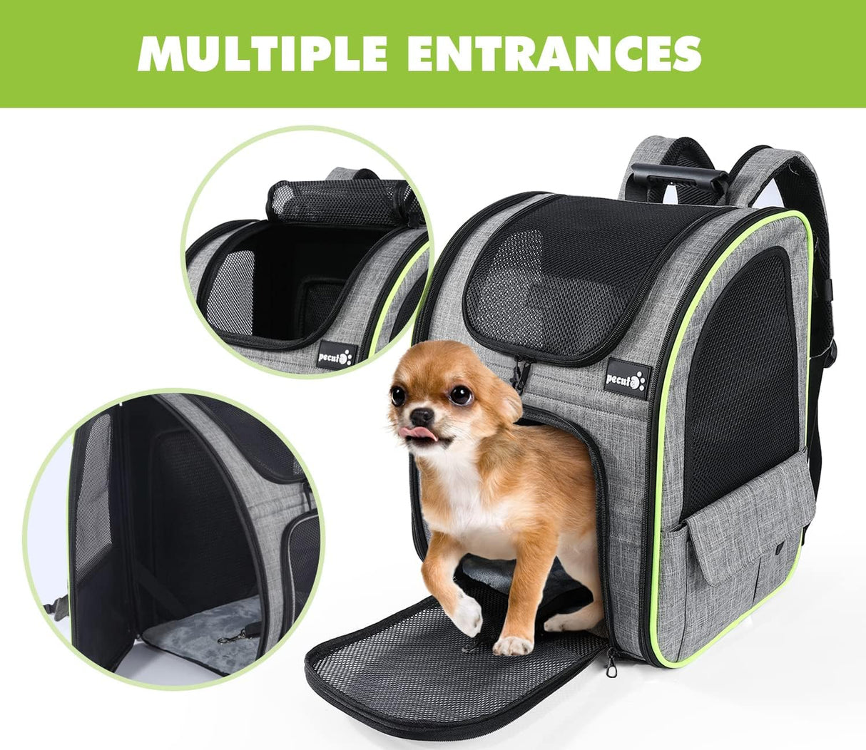 Mochila de transporte para gatos con malla transpirable