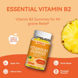 Vitamin B2 Gummies, Suplemento Vegano 400mg, 120u