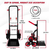 Carretilla de Escalera, Capacidad 330 Lb, Ruedas de Goma, Modelo 6R