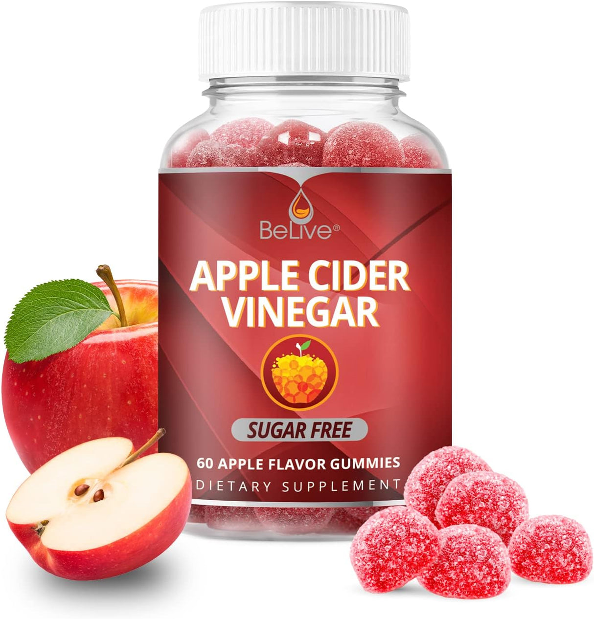 Suplementos de vinagre de sidra de manzana sin azúcar BeLive
