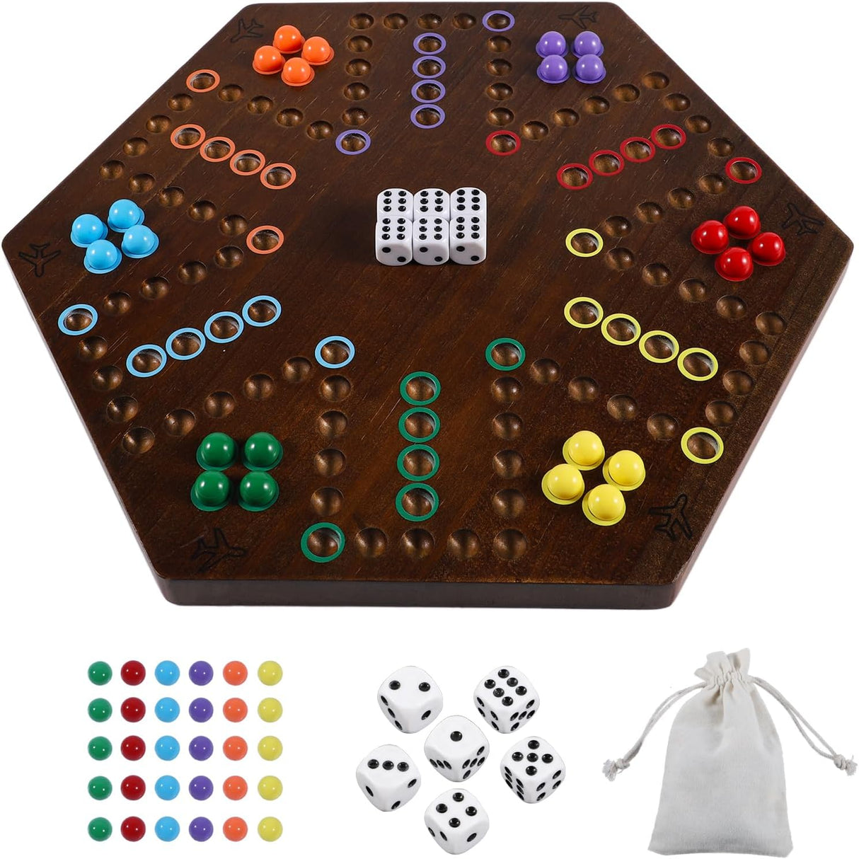 Juego de Mesa Aggravation Wahoo, 2 Lados, 30 Canicas, 4-6 Jugadores