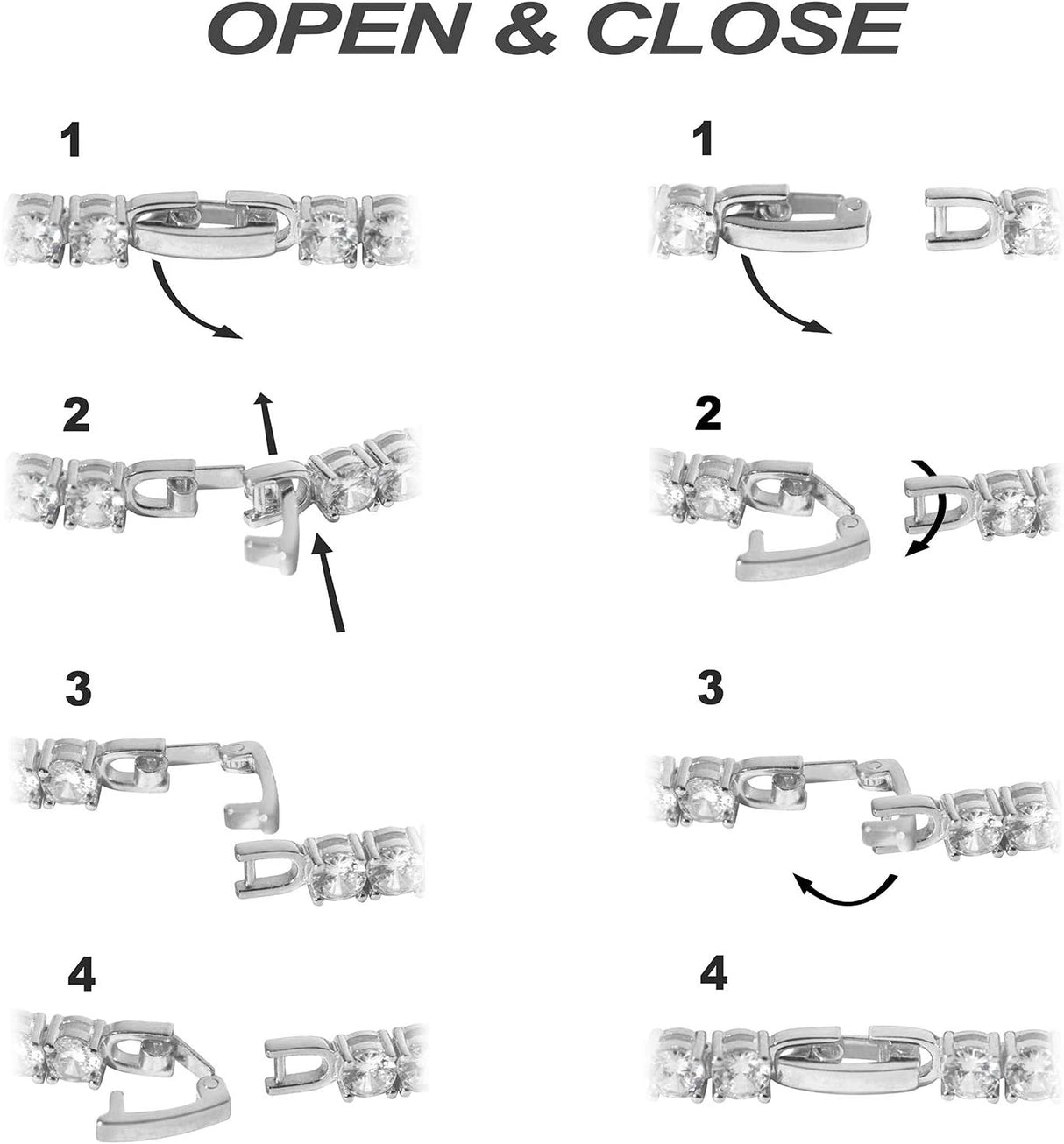 Clásica pulsera de tenis chapada en oro de 14 quilates