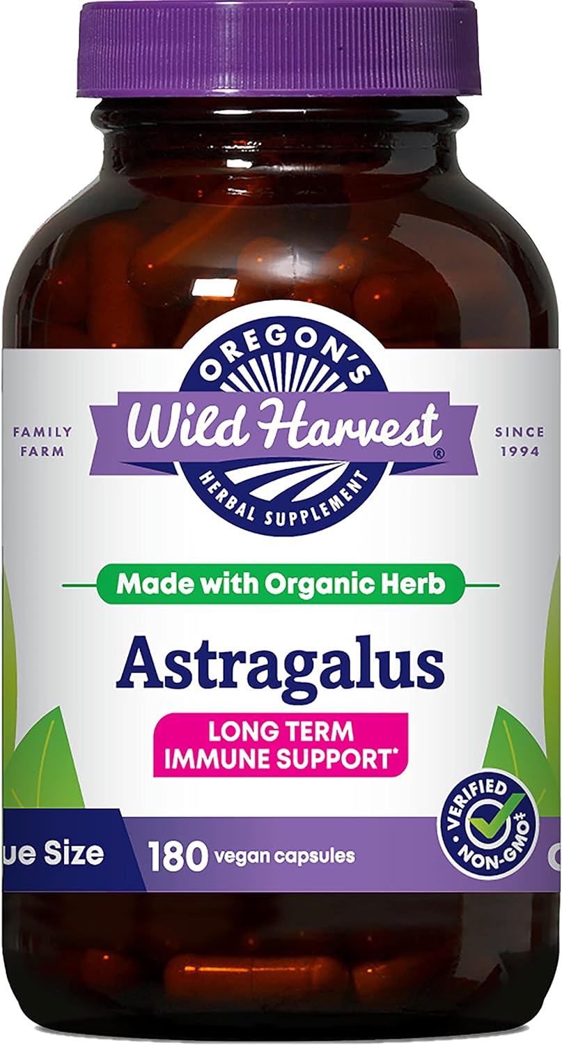 Suplemento Oregon & Wild Harvest Cápsulas de astrágalo 180 u