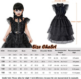 Disfraz de Halloween para niñas, incluye vestido, peluca y calcetas