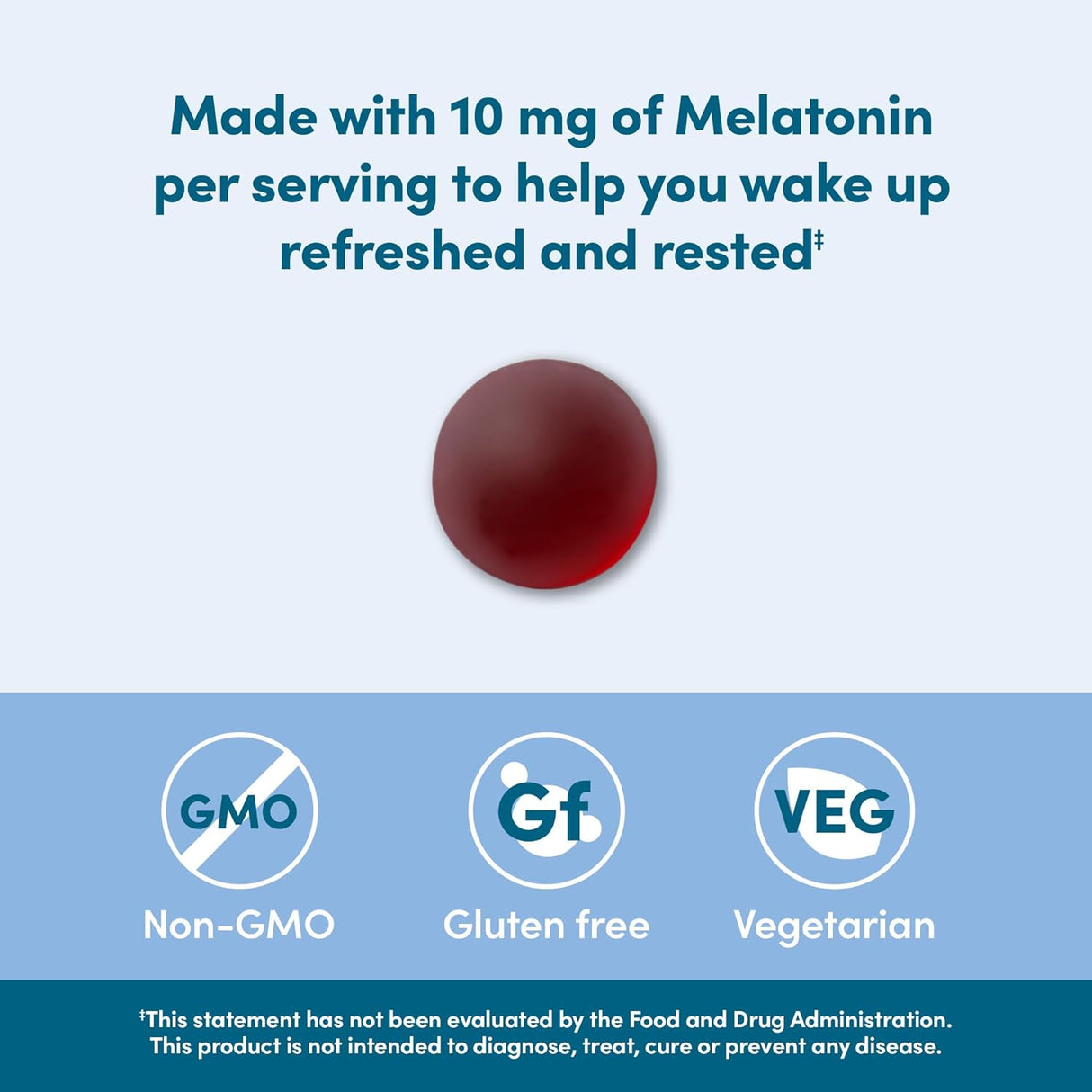 Gomitas apoya el sueño reparador de melatonina de 10 mg