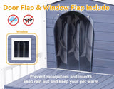 Casa para perros resistente a la intemperie con porche
