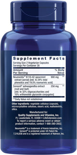 Suplemento Ashwagandha Plus Calm & Focus Life Extension 60 Caps