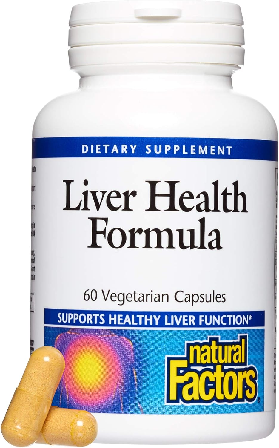 Suplemento Natural Factors, Fórmula de salud hepática 60 cáp