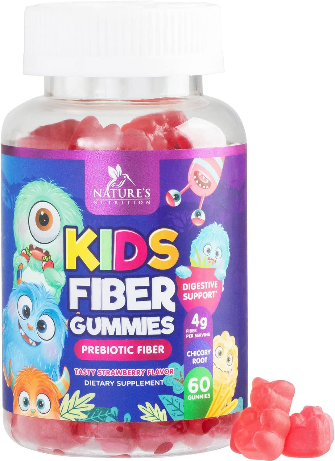 Suplemento de ositos de fibra para niños Nature's Nutrition