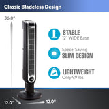 Ventilador Torre Oscilante Lasko 3 Velocidades, Control Remoto 2511