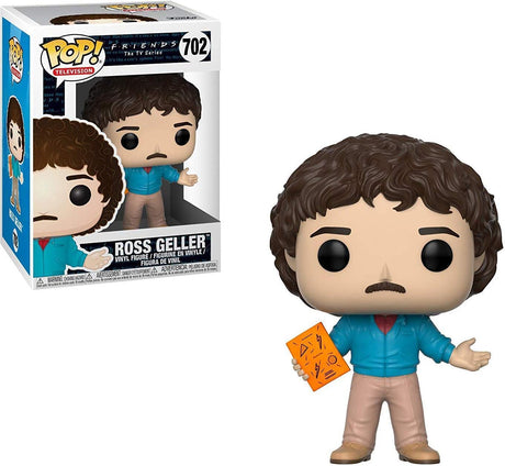 Figura Funko Pop Ross Geller - 80's Hair, 3.75 pulgadas, protector