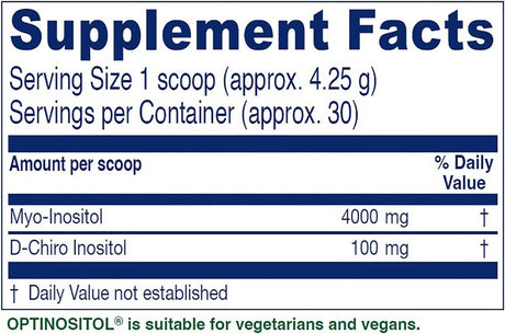 Vitanica Optinositol Suplemento para Ovulación 4.4 Oz