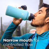 Botella de acero inoxidable con tapa a prueba de fugas, 32 oz